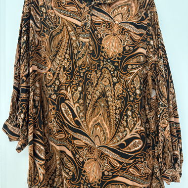 Camicia blusa Paisley con scollo a V