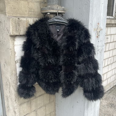 y2k fake fur fuzzy winter coat