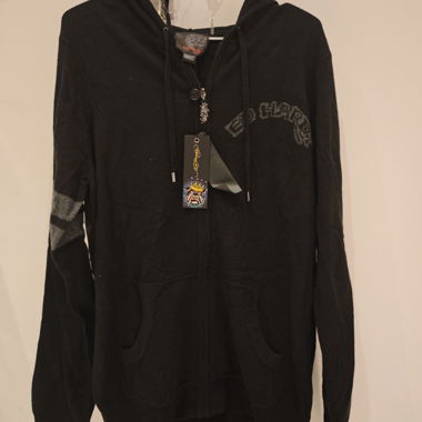 Ed Hardy black zip hoodie size L