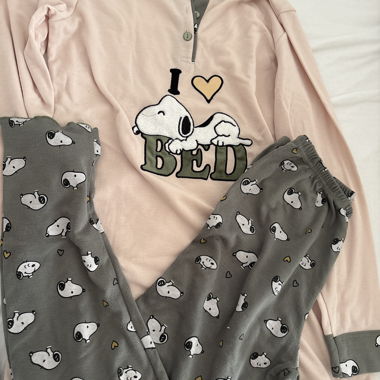 Pyjama Snoopy rose et gris