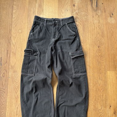 Black cargo jeans
