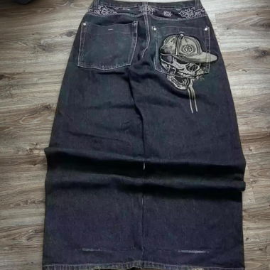 Jean Y2k bleu skate baggy à jambes larges