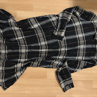 Camicia a quadri nera