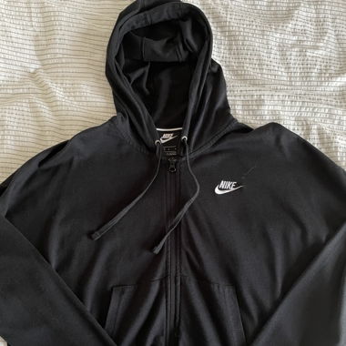 nike zipper black