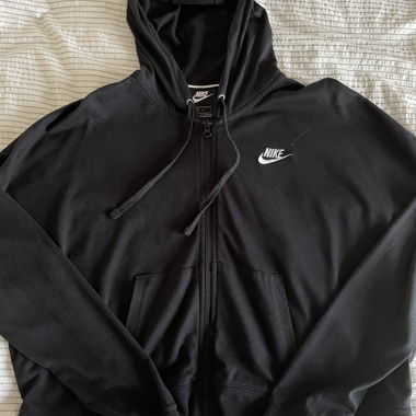 nike zipper black