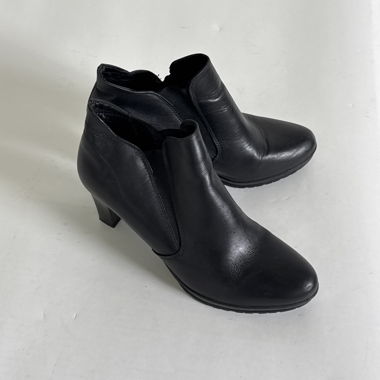 Black Leather Ankle Boots