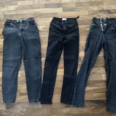3 Paia di pantaloni/jeans neri