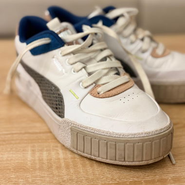Puma sneakers blanches bleu marine