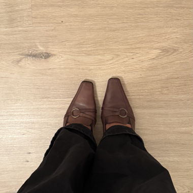 Scarpe slingback con tacco in finta pelle marroni di Gabor