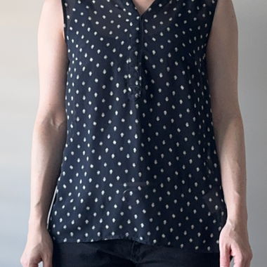 Blouse sans manches à motifs