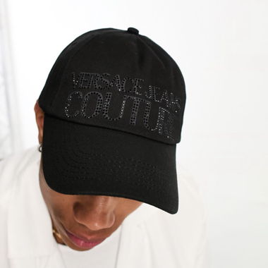 Versace Jeans Couture logo cap in black