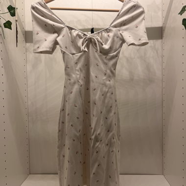 Floral Ribbed Midi Dress