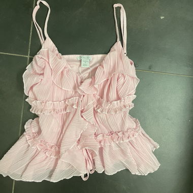 Pink Ruffle Top