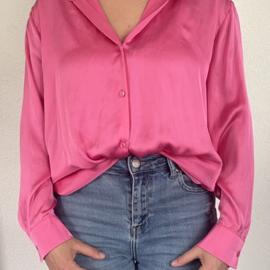Rose Satin Shirt