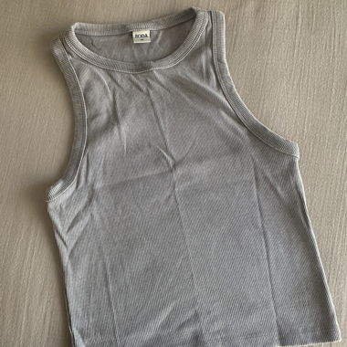 Graues geripptes Tanktop SODA Grösse M