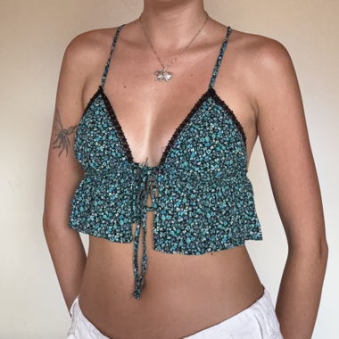 Floral top with thin straps