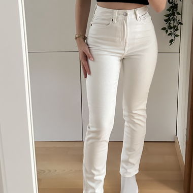 weisse Mom Jeans