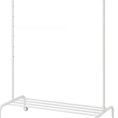 Clothing rack on wheels