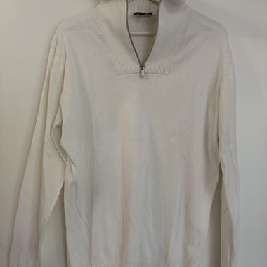 Maglione con zip MANOR man bianco taglia M