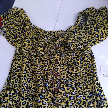 P'tite robe été ultra légère leopard jaune