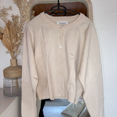 Stradivarius - Veste en maille beige taille S