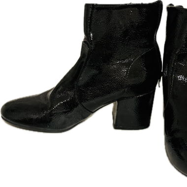 Black boots with block heel, 37