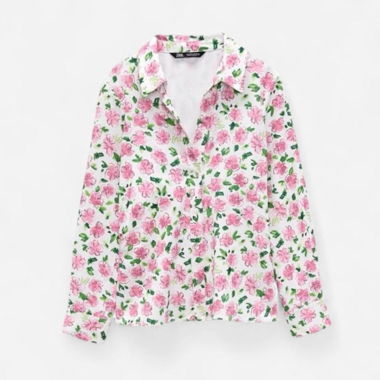 Camicia ZARA a maniche lunghe floreale