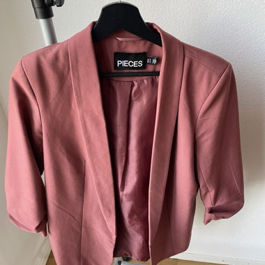Blazer aderente rosa antico