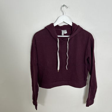 Hoodie court bordeaux