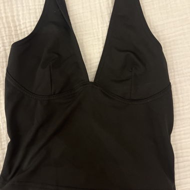 Haut à bretelles type halter noir