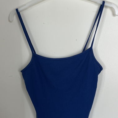 crop-top bleu