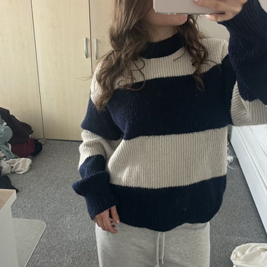 Pull en maille rayé