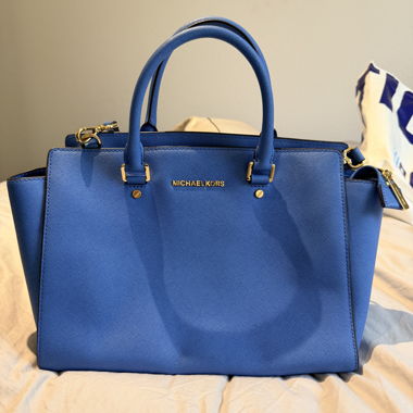 Borsa blu Michael Kors