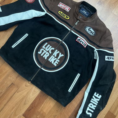 Veste en cuir Lucky Strike moto Giacca Racing