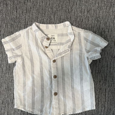 Chemise bébé rayée 3-6M
