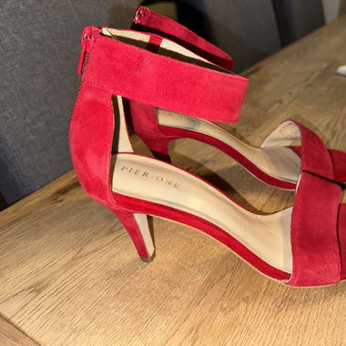 Abendschuhe rot Grösse 38