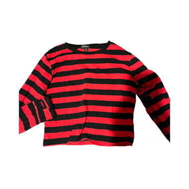 DOLLS K!LL STRIPED LONGSLEEVE TOP/WOMEN M