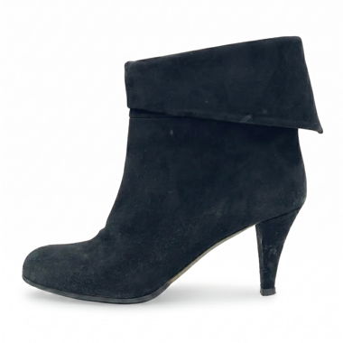 Bally Stivaletto alla caviglia in camoscio con risvolto EU 37 Nero