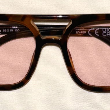 Tortoiseshell Sunglasses with Pink Lenses