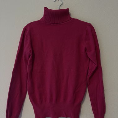Pull col roulé rose Winter Melody S/M