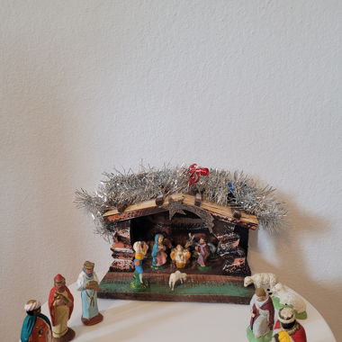 Crèche de Noël italienne, pièces rares, vintage