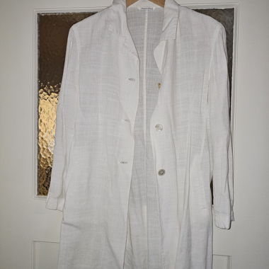 Giacca/camicia estiva donna Max Mara in lino bianco