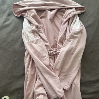 Blush pink hooded vest