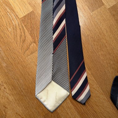 Striped and checkered ties