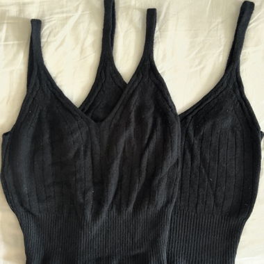 Top in maglia nero