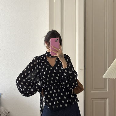 Blouse à pois 