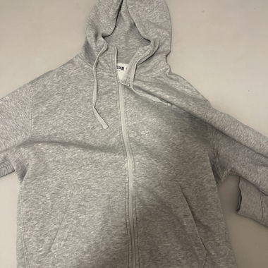 Grey marl zip-up hooded sweatshirt