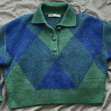 Zara Knit Polo Sweater
