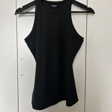 Black Ribbed Tank Top
