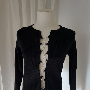 Oberteil mit glitzer schleife one size
